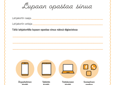 Lupaan opastaa sinua -lahjakortti