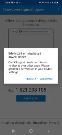 Erityispääsy-näkymä