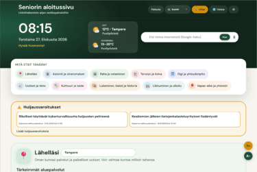 Seniorin aloitussivu