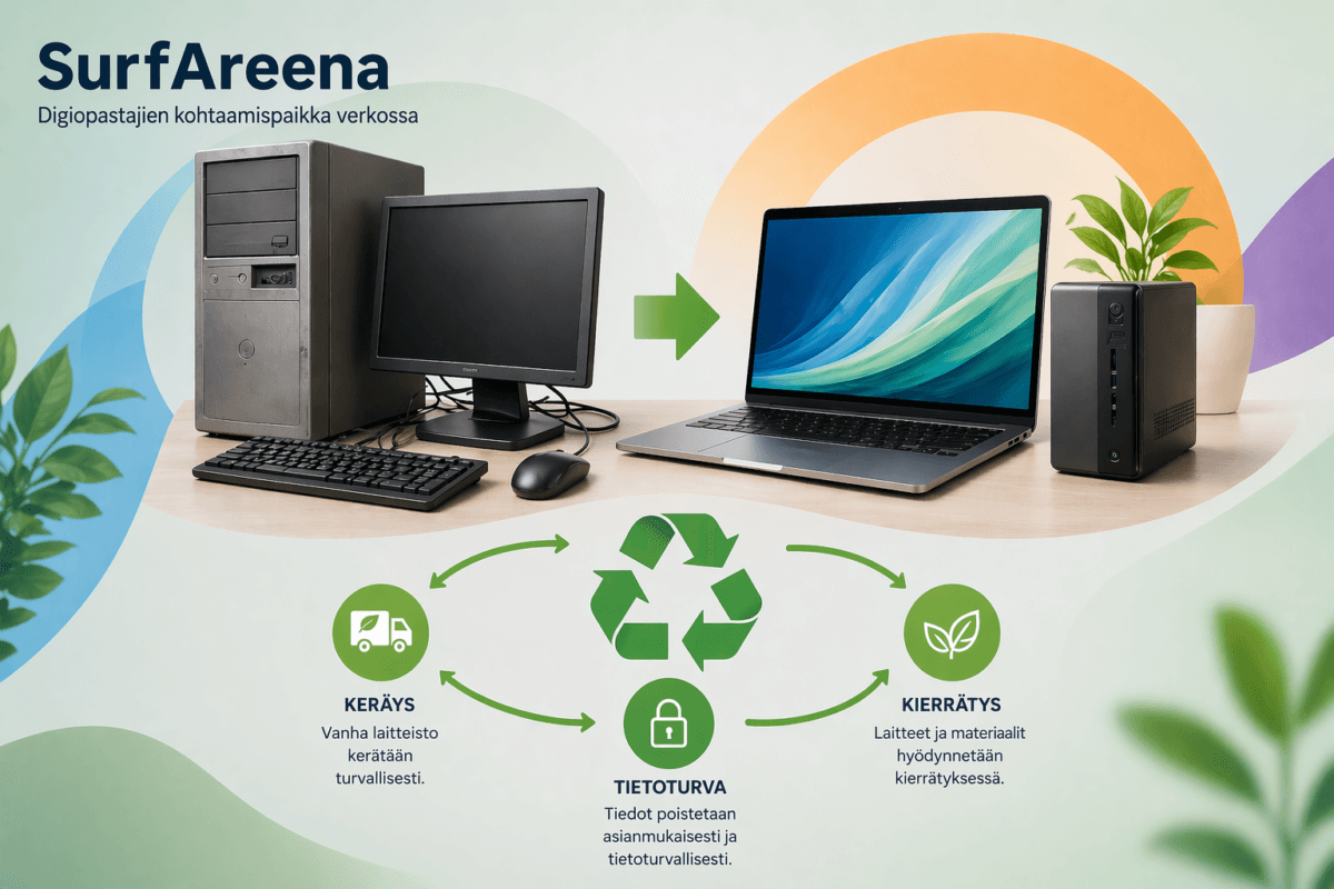 SurfAreena VI: Laitteiden päivitys ja turvallinen kierrätys