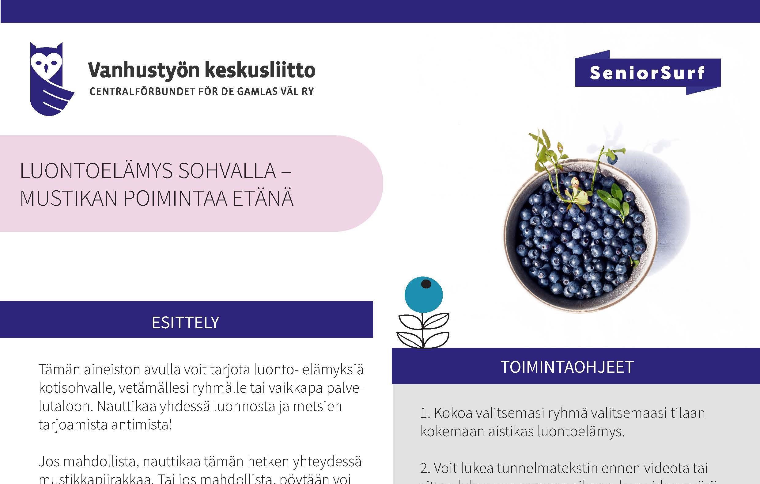 Luontoel myksi Sohvalla SeniorSurf